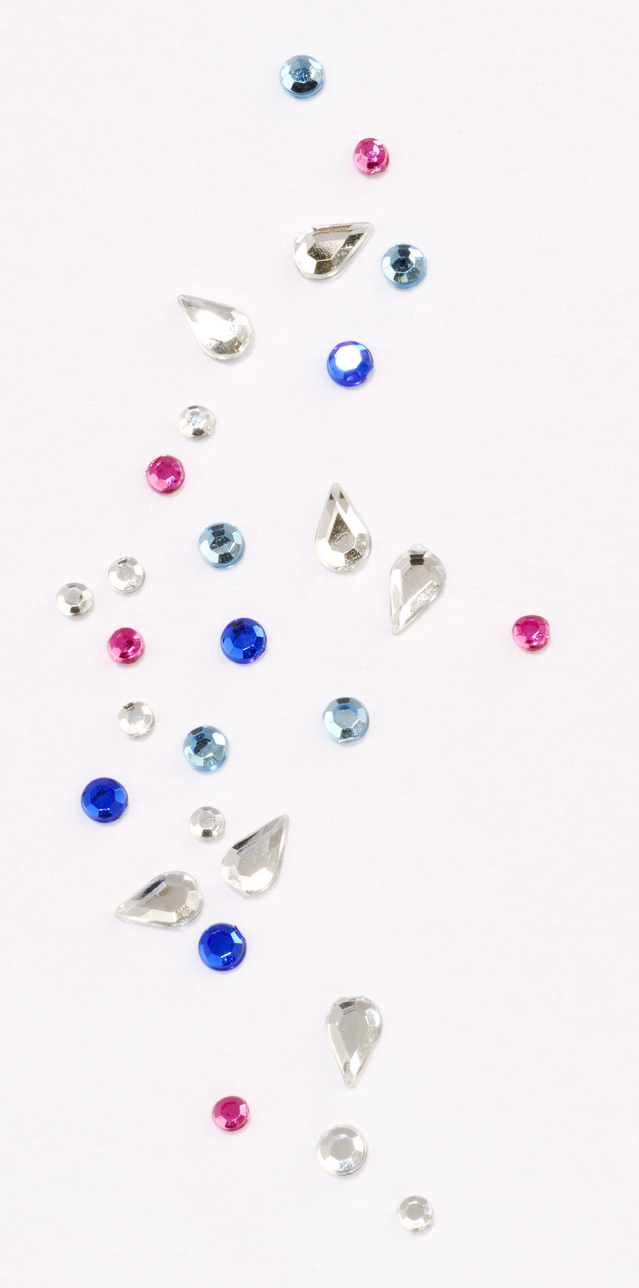 rhinestones isolated on white