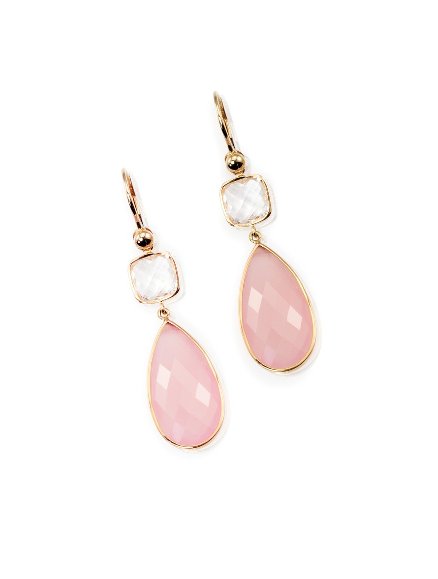 Rose quartz earrings