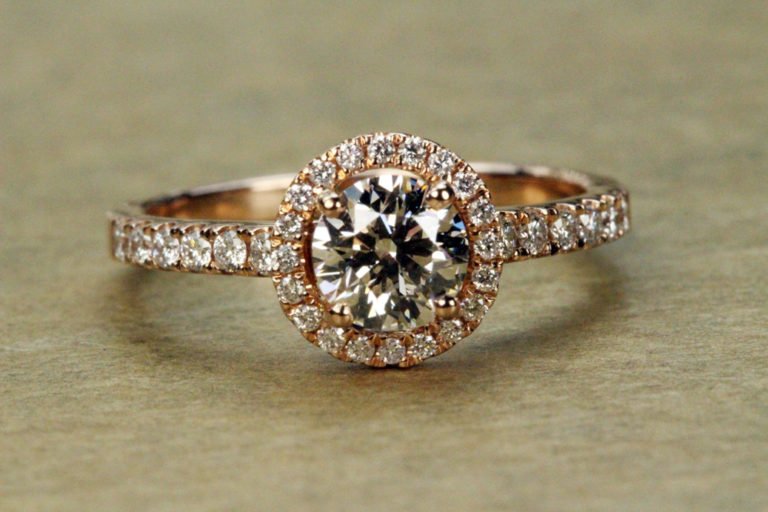 Rose Gold Diamond Engagement Ring