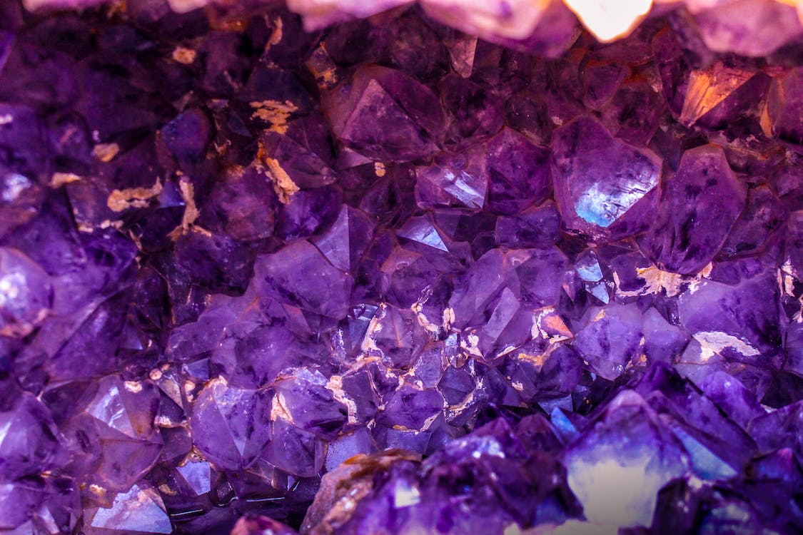 Closeup-Photo-of-Purple-Gemstones