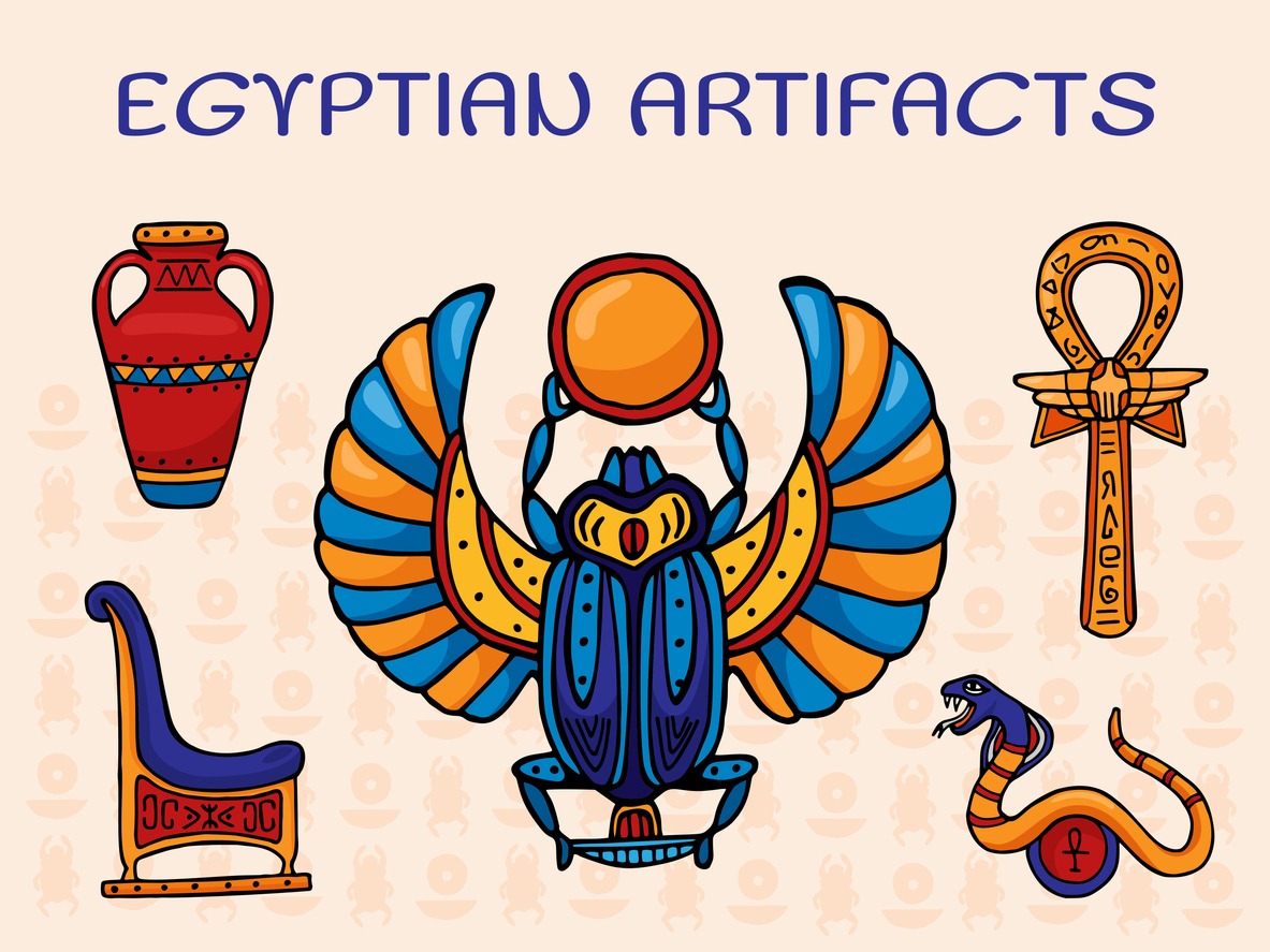 Egyptian-artifacts-with-snake